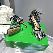 Okify Bottega Veneta Sparkle Crystal Heels In Black 9cm - 3
