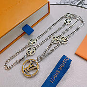 Okify Louis Vuitton Silver Necklace For Men 25527 - 5