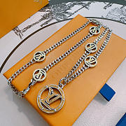Okify Louis Vuitton Silver Necklace For Men 25527 - 2