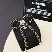 Okify CC Silver Chain Bow Brooch - 4