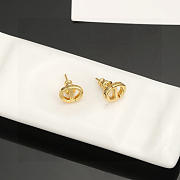 Okify Dior Gold Stud Earrings - 5