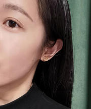 Okify Dior Gold Stud Earrings - 3