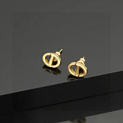 Okify Dior Gold Stud Earrings - 1