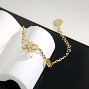 Okify Dior Gold Bracelet With Bow Charm - 4