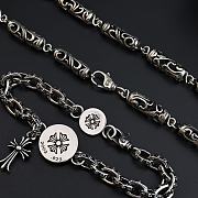Okify Chrome Heart Set Of Necklace And Bracelet - 2
