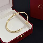 Okify Cartier Gold Nail Bracelet With Diamond  - 4