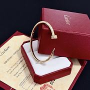 Okify Cartier Gold Nail Bracelet With Diamond  - 2