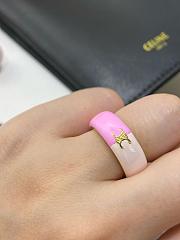 Okify Celine Sorbet Gold Ring In Pink And Nude  - 3