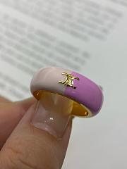 Okify Celine Sorbet Gold Ring In Pink And Nude  - 2