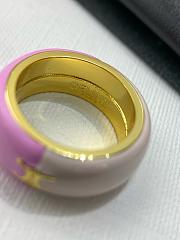 Okify Celine Sorbet Gold Ring In Pink And Nude  - 4