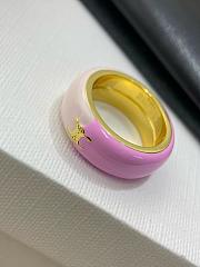 Okify Celine Sorbet Gold Ring In Pink And Nude  - 5