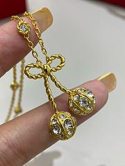 Okify Valentino Gold Cherry Necklace With Diamond - 5