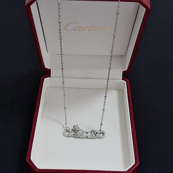Okify Cartier Silver Leopard Necklace