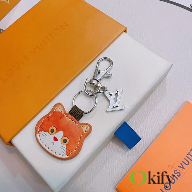 Okify Louis Vuitton Cat Key Chain  - 1