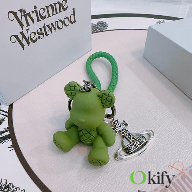 Okify Vivienne Westwood Green BearBrick Key Chain - 1