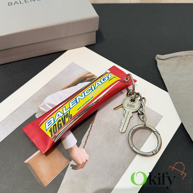 Okify Balenciaga Red Energy Bar Key Chain - 1