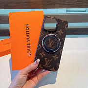 Okify Louis Vuitton Dark Brown Phone Case With Ring Holder - 1