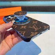 Okify Louis Vuitton Dark Brown Phone Case With Ring Holder - 3