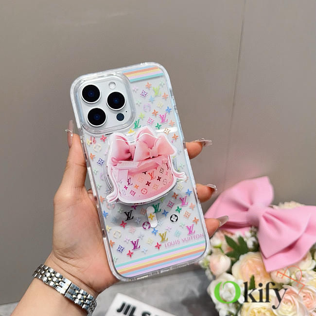Okify Louis Vuitton Phone Case With Gift Ring Holder  - 1