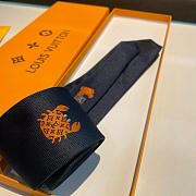 Okify Louis Vuitton Crab Dark Blue Tie - 6
