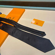 Okify Louis Vuitton Crab Dark Blue Tie - 3