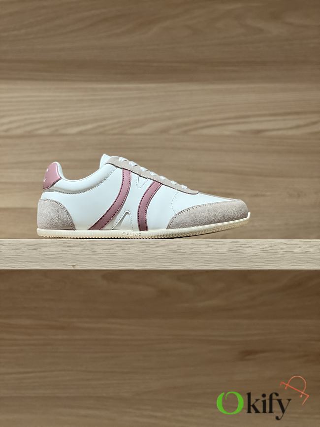 Okify Celine Jogger Pink And White Sneakers - 1