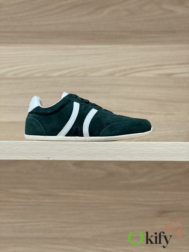Okify Celine Jogger Dark Green Sneakers - 1