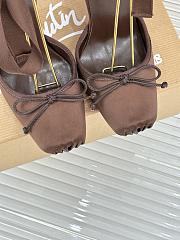 Okify Christian Louboutin Cassia Lace Up Heels In Dark Brown 10cm  - 2