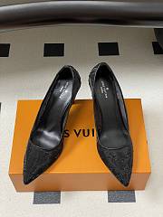 Okify Louis Vuitton Gala Black Heels 8cm 1AIDPM - 6