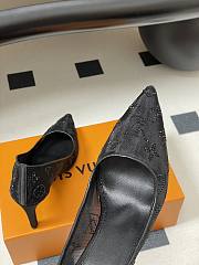 Okify Louis Vuitton Gala Black Heels 8cm 1AIDPM - 4