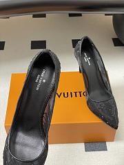 Okify Louis Vuitton Gala Black Heels 8cm 1AIDPM - 2