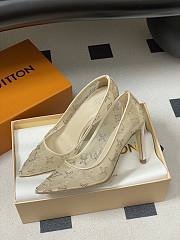 Okify Louis Vuitton Gala Beige Heels 8cm 1AIELQ - 1