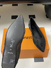 Okify Louis Vuitton Gala Black Flat Ballet Shoes 1AIDR9 - 5