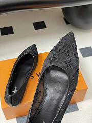 Okify Louis Vuitton Gala Black Flat Ballet Shoes 1AIDR9 - 4