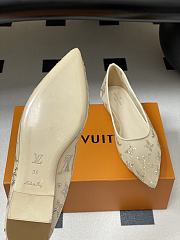 Okify Louis Vuitton Gala Beige Flat Ballet Shoes 1AIDQT - 6