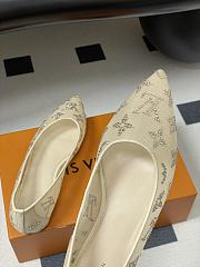 Okify Louis Vuitton Gala Beige Flat Ballet Shoes 1AIDQT - 3