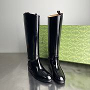 Okify Gucci Black Boots With Slim Horsebit  - 4