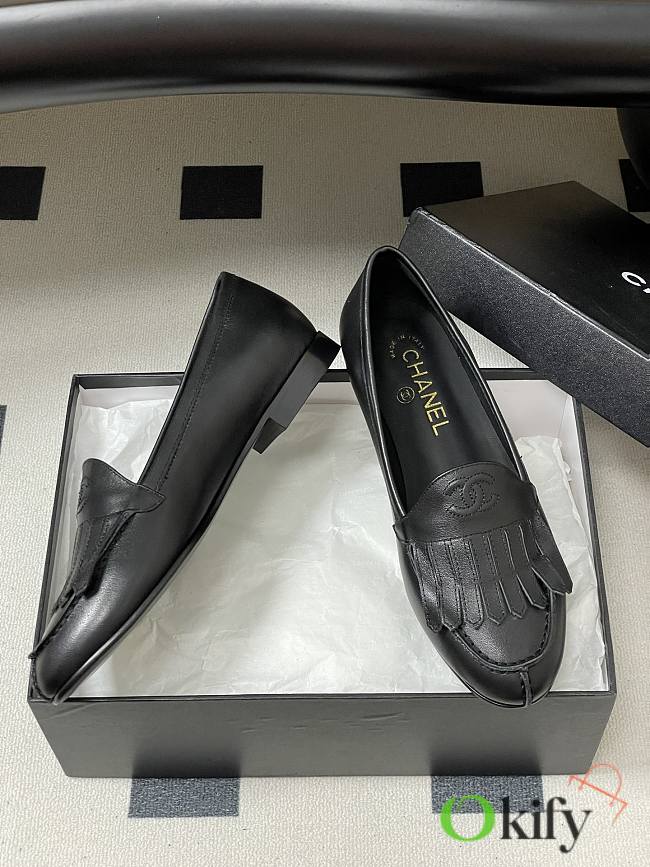 Okify CC Black Vintage Loafers - 1
