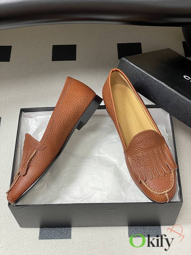 Okify CC Brown Vintage Loafers - 1