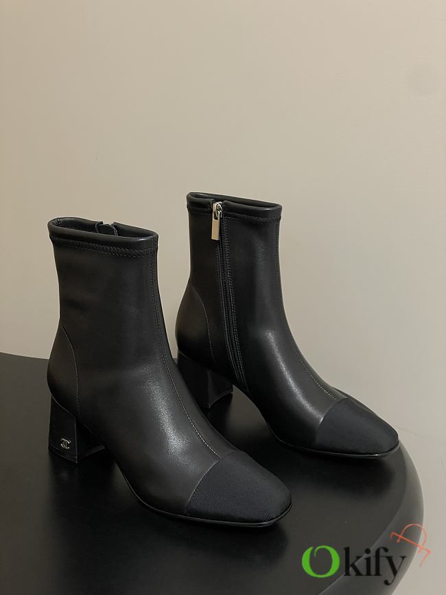 Okify CC Black Ankle Boots 5cm 25609 - 1