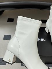 Okify CC White Ankle Boots 5cm - 6