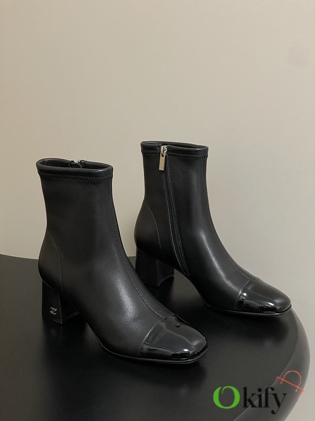 Okify CC Black Ankle Boots 5cm 25612 - 1