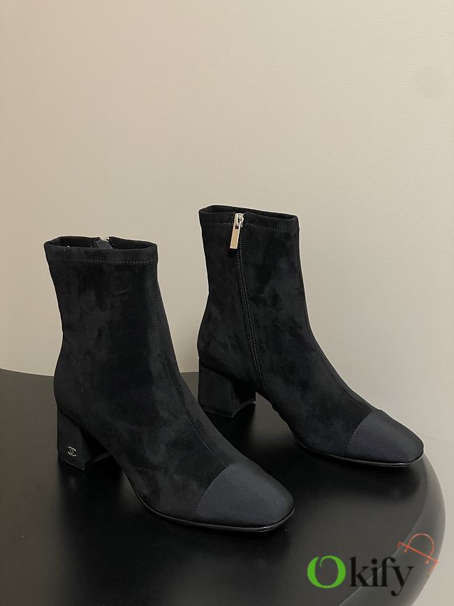 Okify CC Black Ankle Boots 5cm 25613 - 1