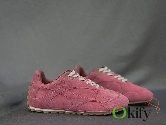 Okify Bottega Veneta Orbit Flash Pink Sneakers - 1