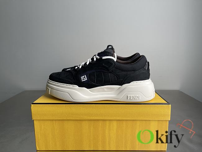 Okify Fendi Force Black Sneakers - 1