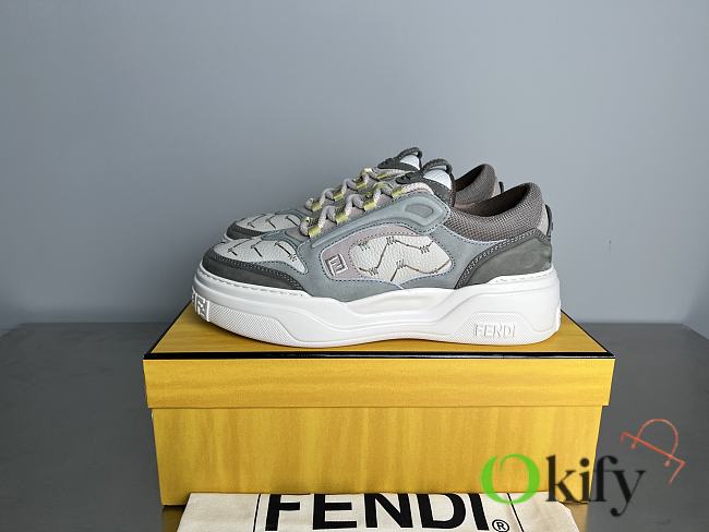 Okify Fendi Force Gray Sneakers - 1