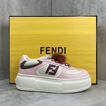 Okify Fendi Match Pink And White Sneakers 5cm