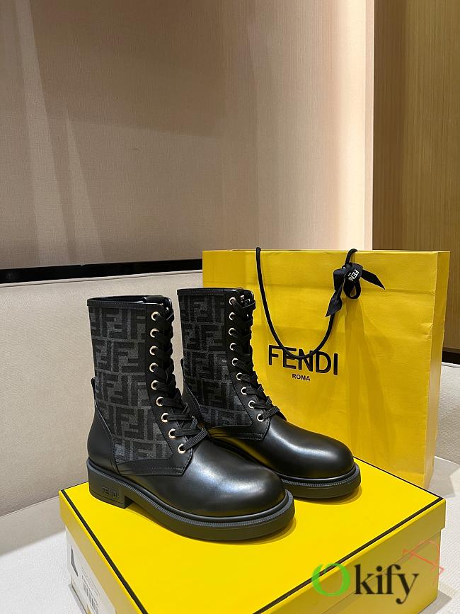 Okify Fendi Filo Black Boots - 1