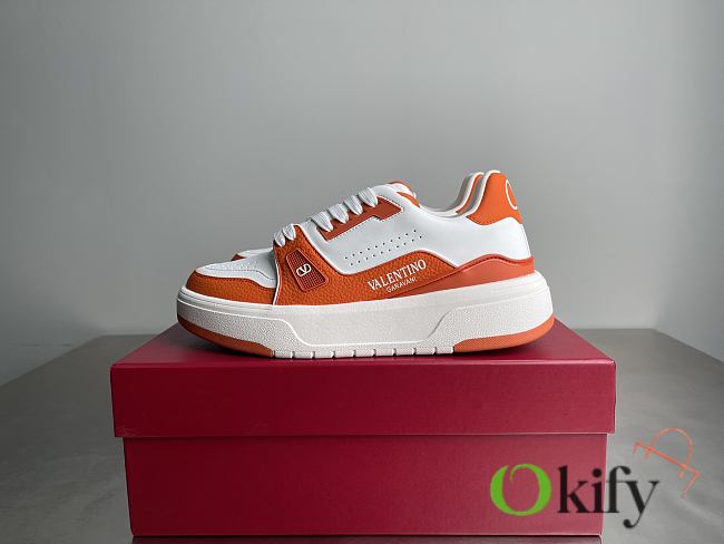 Okify Valentino Orange Sneakers 4.5cm - 1