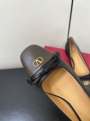Okify Valentino Dark Brown Ballet Shoes 2cm - 5